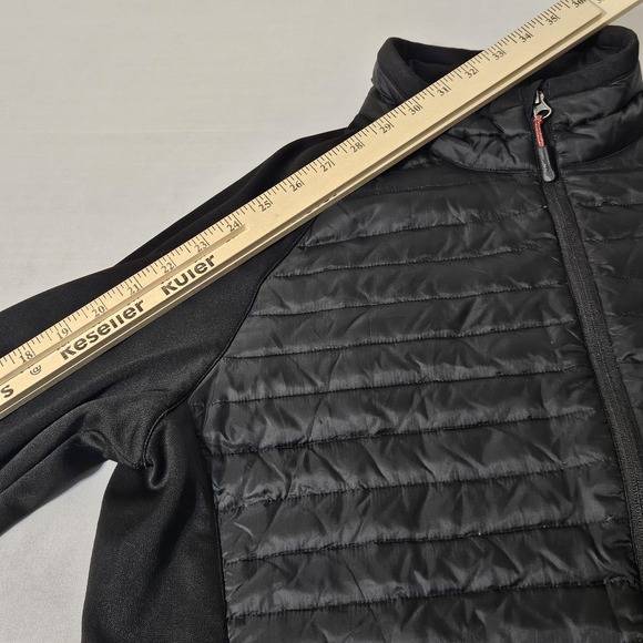 Eddie Bauer Eb650 Down Puffer Jacket Mens M Black Packable Full Zip Coat Hybrid - Picture 6 of 9